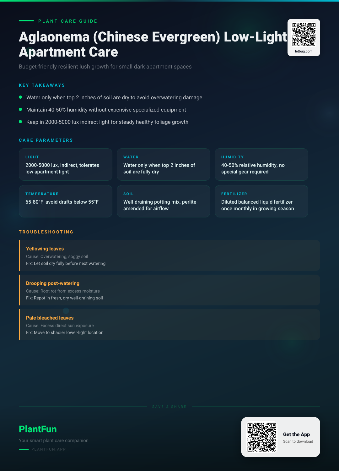 Aglaonema in Low-Light Apartments: A Budget-Friendly Guide to Resilient, Lush Indoor Growth — Care Guide for indoor houseplants