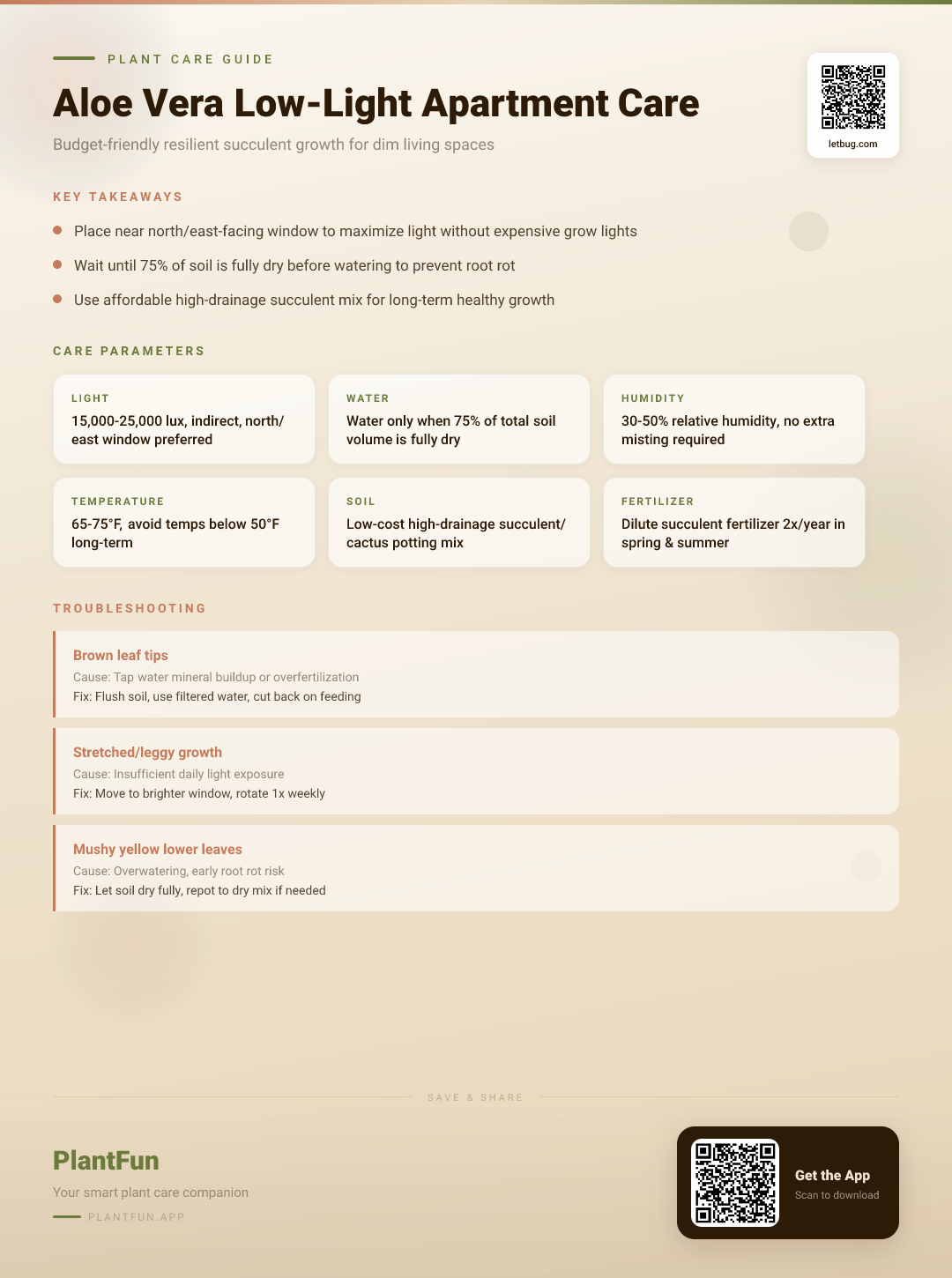 Aloe Vera in Low-Light Apartments: A Budget-Friendly Guide to Resilient, Succulent Growth — Care Guide for indoor houseplants