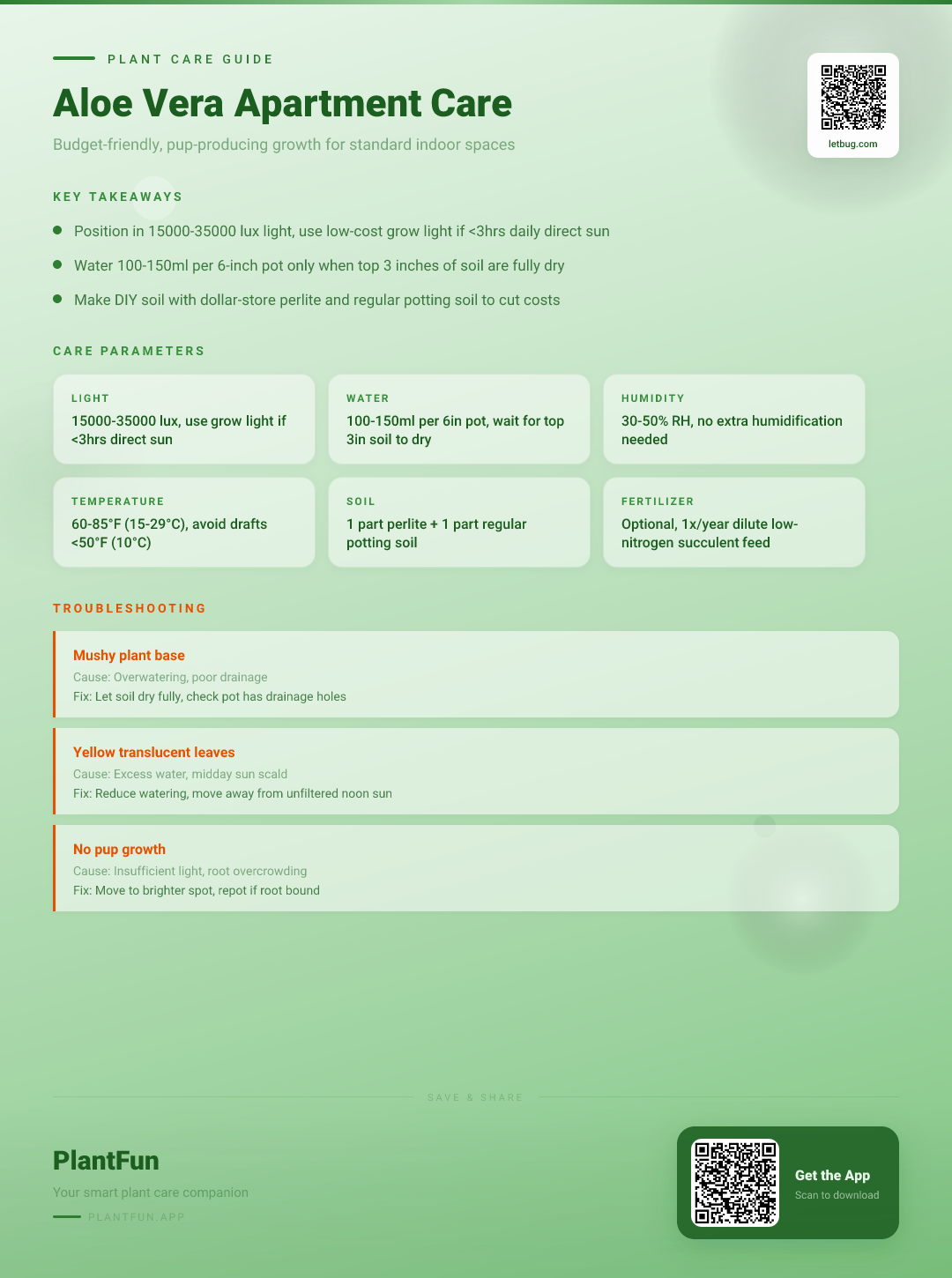 Aloe Vera in Standard Apartments: The Budget Care Checklist for Resilient, Pup-Producing Growth — Care Guide for indoor houseplants