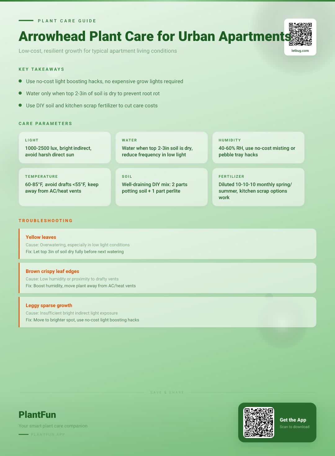 The Budget Arrowhead Plant Care Checklist for Resilient Growth in Typical Urban Apartments — Care Guide for indoor houseplants