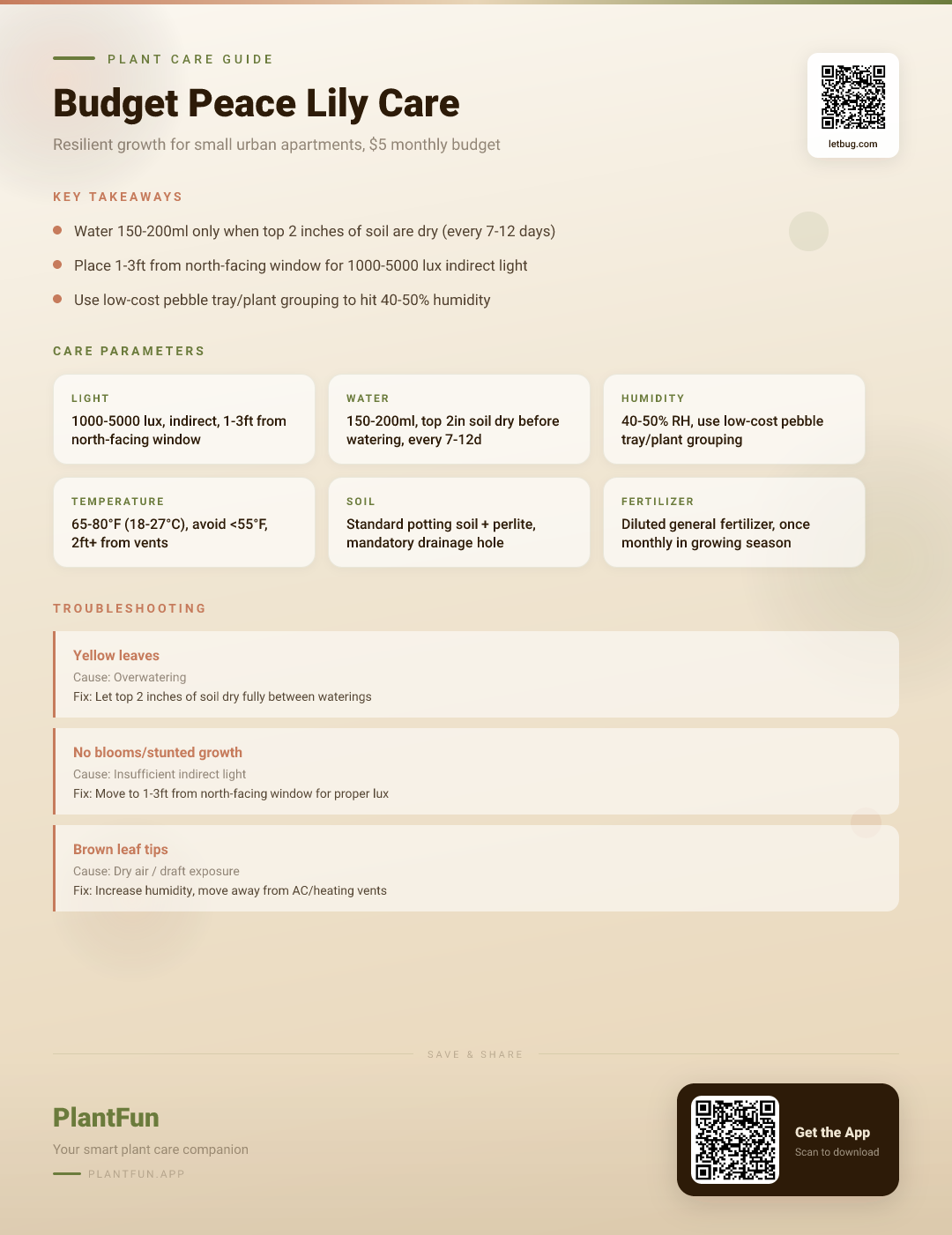 The Budget Peace Lily Care Checklist for Resilient Growth in Small Urban Apartments — Care Guide for indoor houseplants