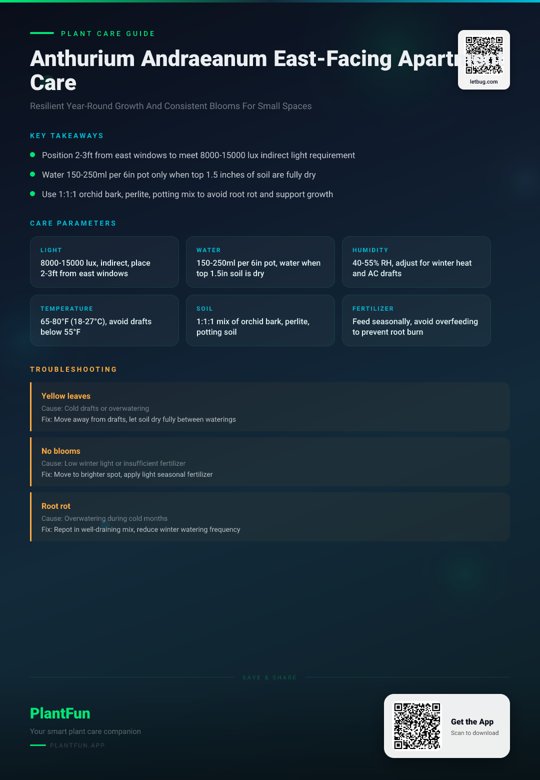 The Complete Anthurium Andraeanum Care Checklist for Resilient Growth in East-Facing Apartments — Care Guide for indoor houseplants