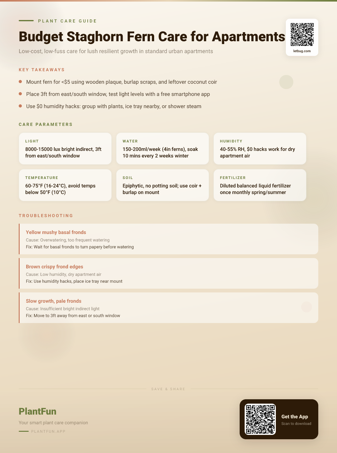 The Complete Budget Staghorn Fern Care Checklist for Resilient Growth in Typical Apartments — Care Guide for indoor houseplants