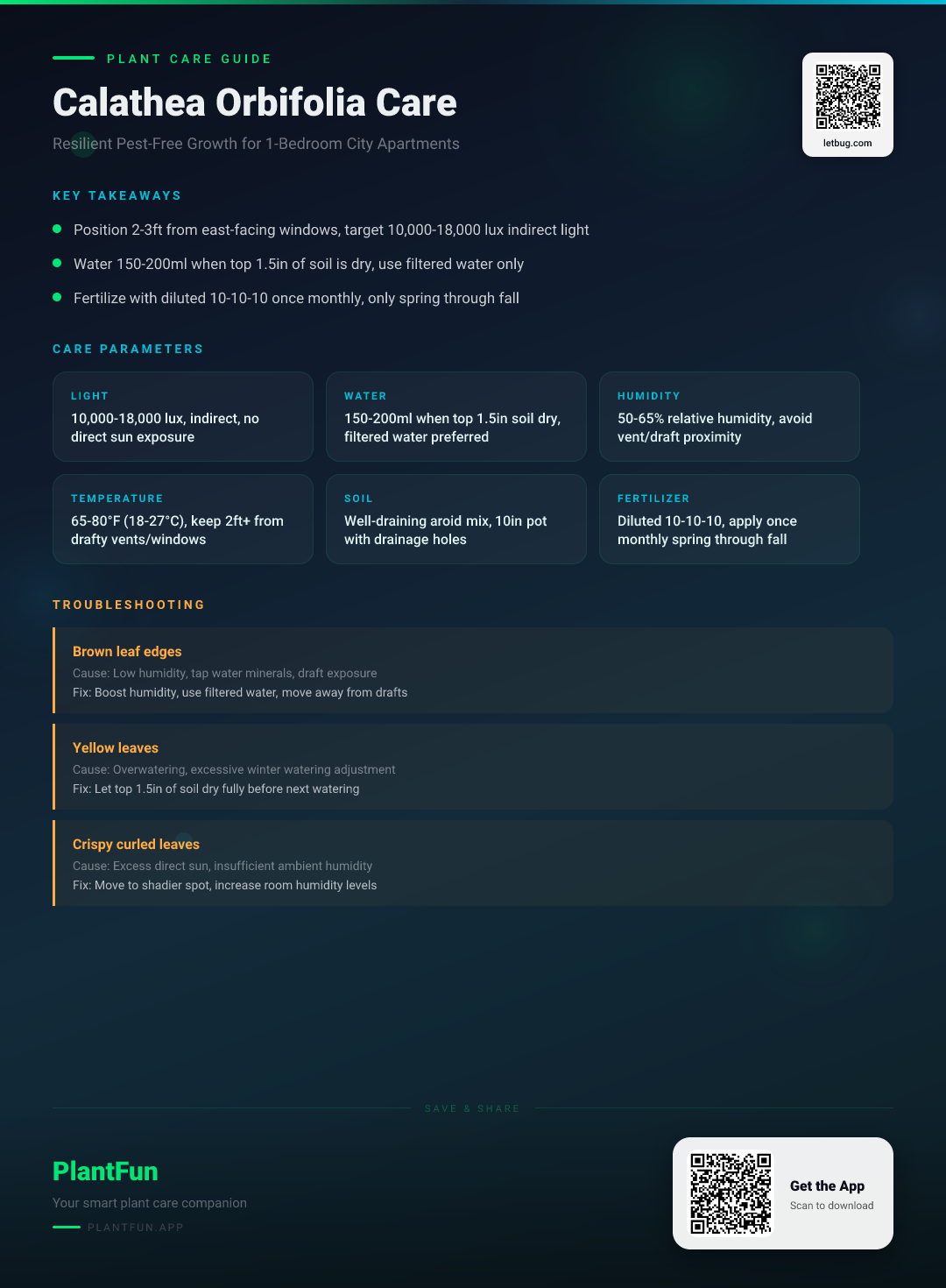 The Complete Calathea Orbifolia Care Checklist for Resilient Growth in 1-Bed City Apartments — Care Guide for indoor houseplants