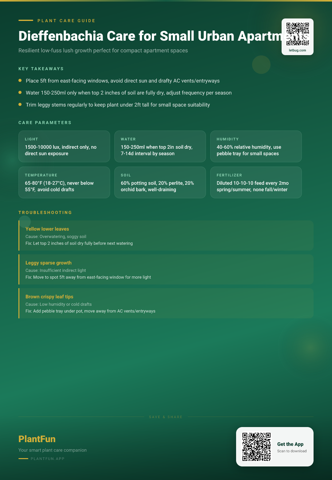 The Complete Dieffenbachia Care Checklist for Resilient Growth in Small Urban Apartments — Care Guide for indoor houseplants