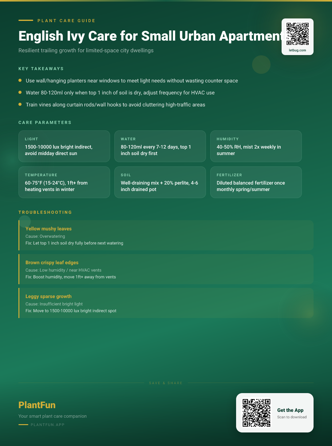The Complete English Ivy Care Checklist for Resilient Growth in Small Urban Apartments — Care Guide for indoor houseplants