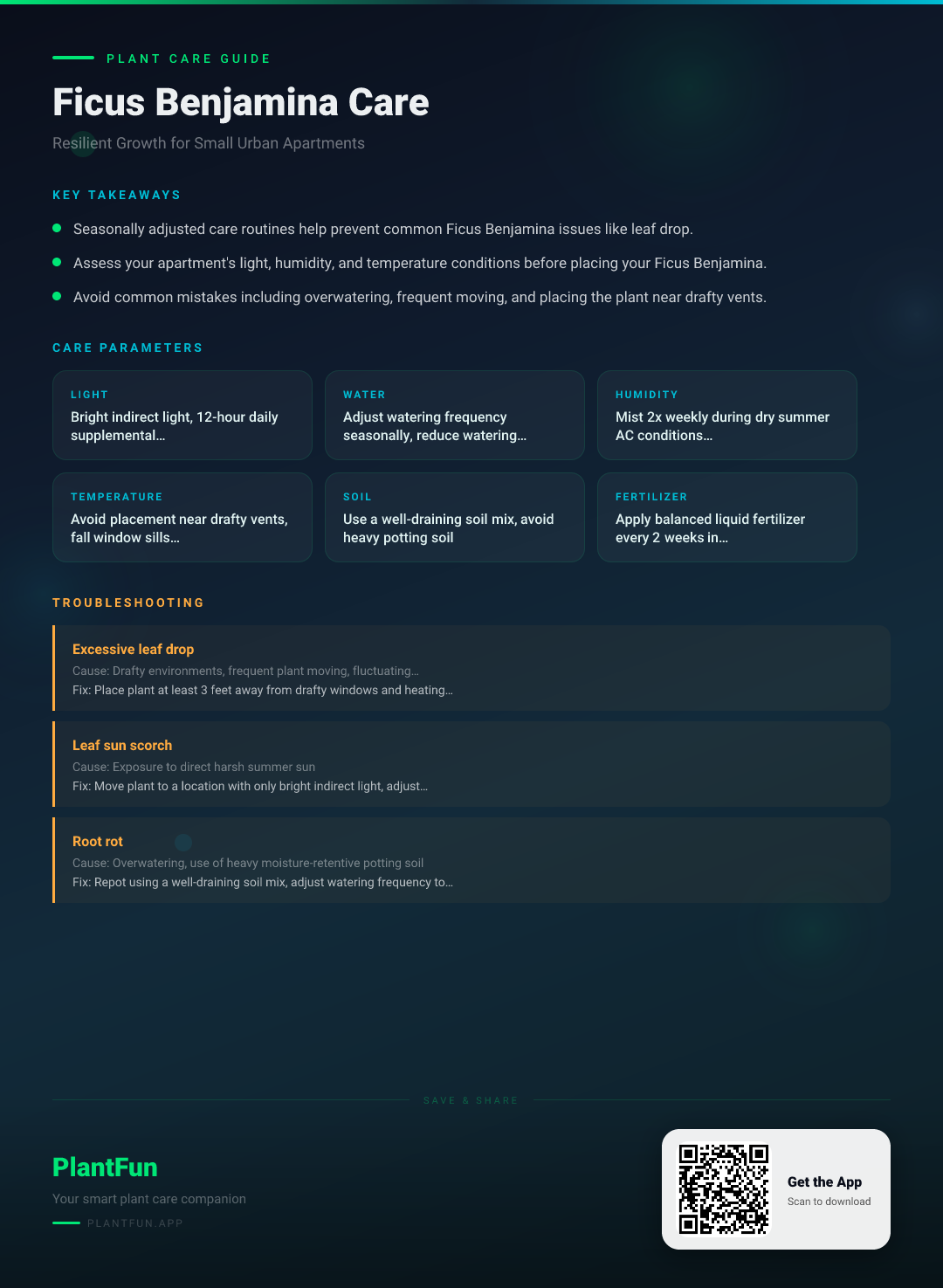 The Complete Ficus Benjamina Care Checklist for Resilient Growth in Small Apartments — Care Guide for indoor houseplants