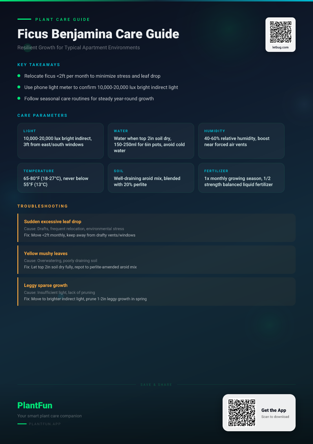 The Complete Ficus Benjamina Care Checklist for Resilient Growth in Typical Apartments — Care Guide for indoor houseplants
