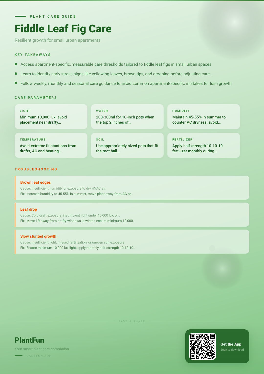 The Complete Fiddle Leaf Fig Care Checklist for Resilient Growth in Small Urban Apartments — Care Guide for indoor houseplants