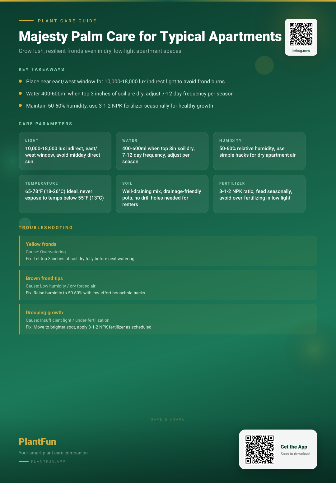 The Complete Majesty Palm Care Guide for Typical Apartments: Grow Lush, Resilient Fronds — Care Guide for indoor houseplants