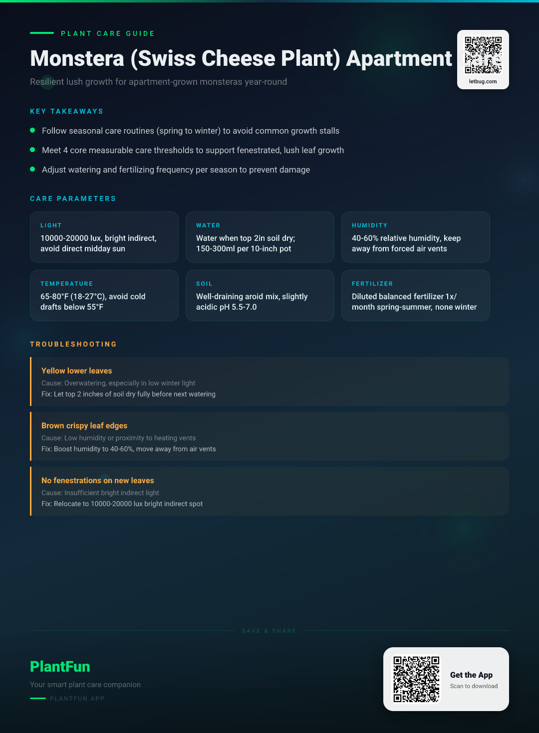 The Complete Monstera (Swiss Cheese Plant) Care Checklist for Resilient Growth in Typical Apartments — Care Guide for indoor houseplants