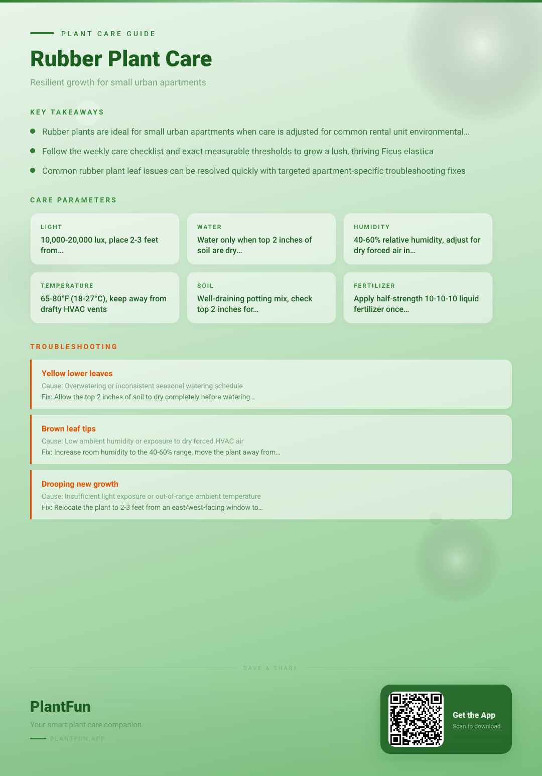 The Complete Rubber Plant Care Checklist for Resilient Growth in Small Urban Apartments — Care Guide for indoor houseplants