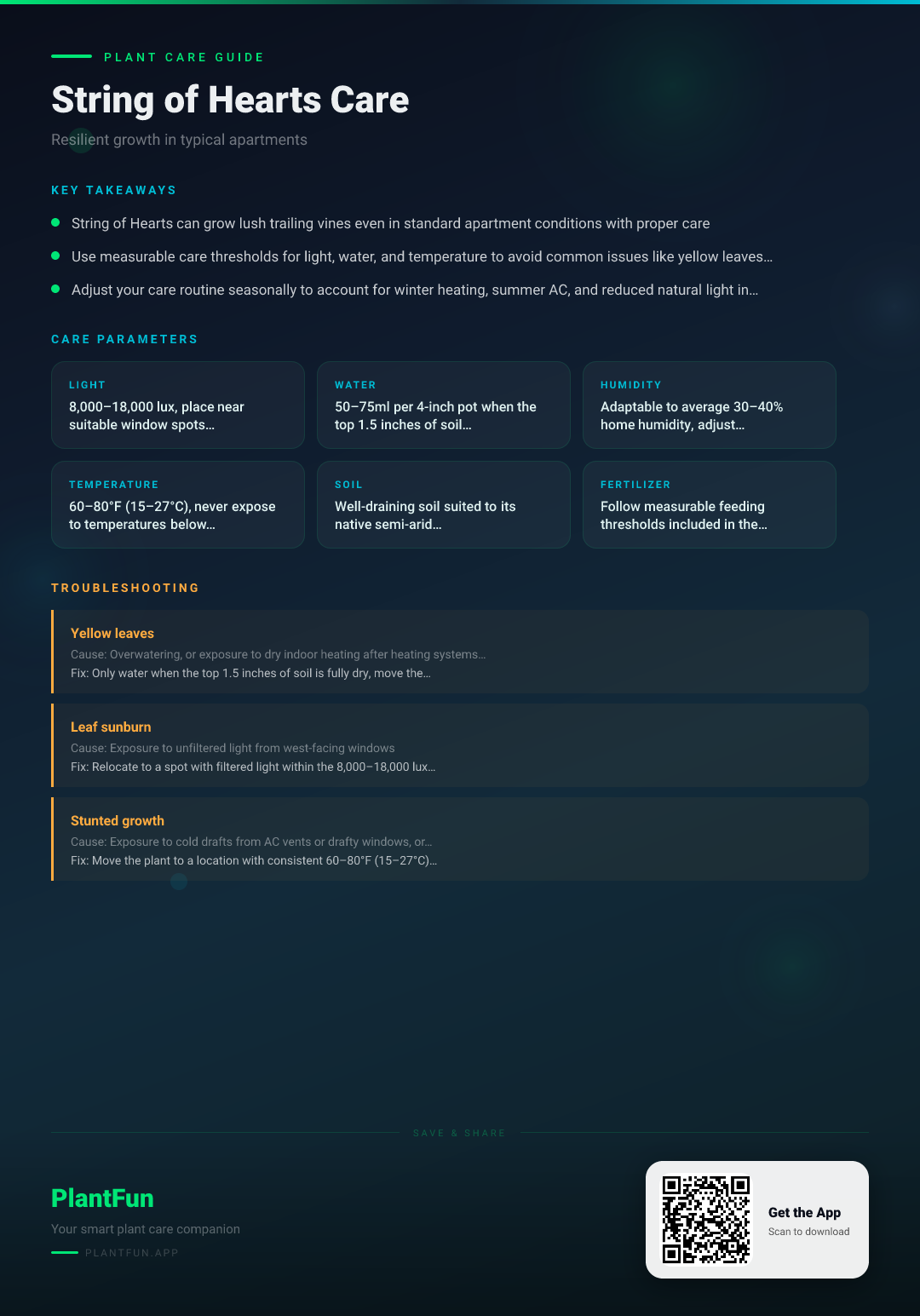 The Complete String of Hearts Care Checklist for Resilient Growth in Typical Apartments — Care Guide for indoor houseplants
