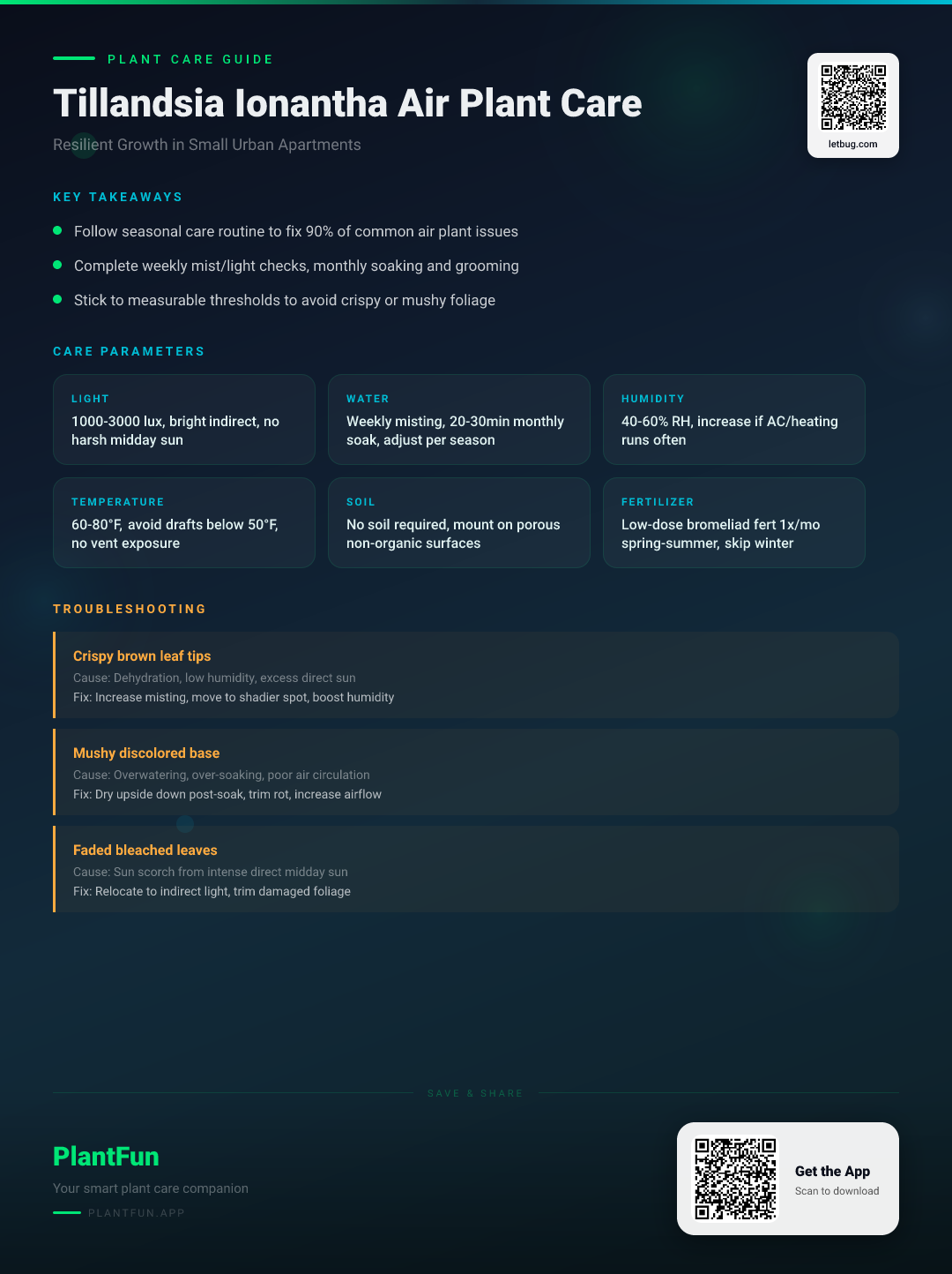 The Complete Tillandsia Ionantha Air Plant Care Checklist for Resilient Growth in Small Urban Apartments — Care Guide for indoor houseplants