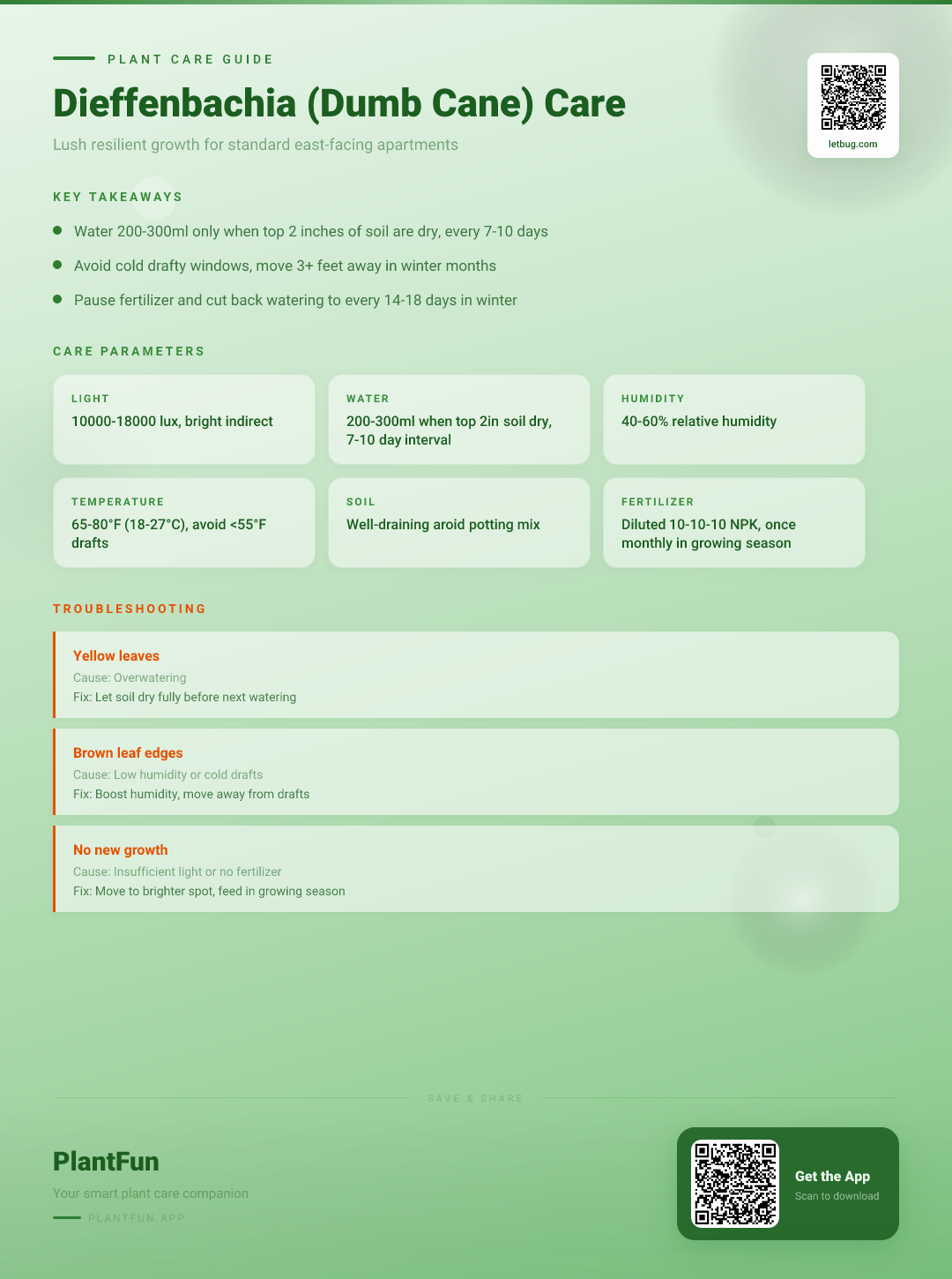 Dieffenbachia Care Checklist for Lush, Resilient Growth in Typical East-Facing Apartments — Care Guide for indoor houseplants