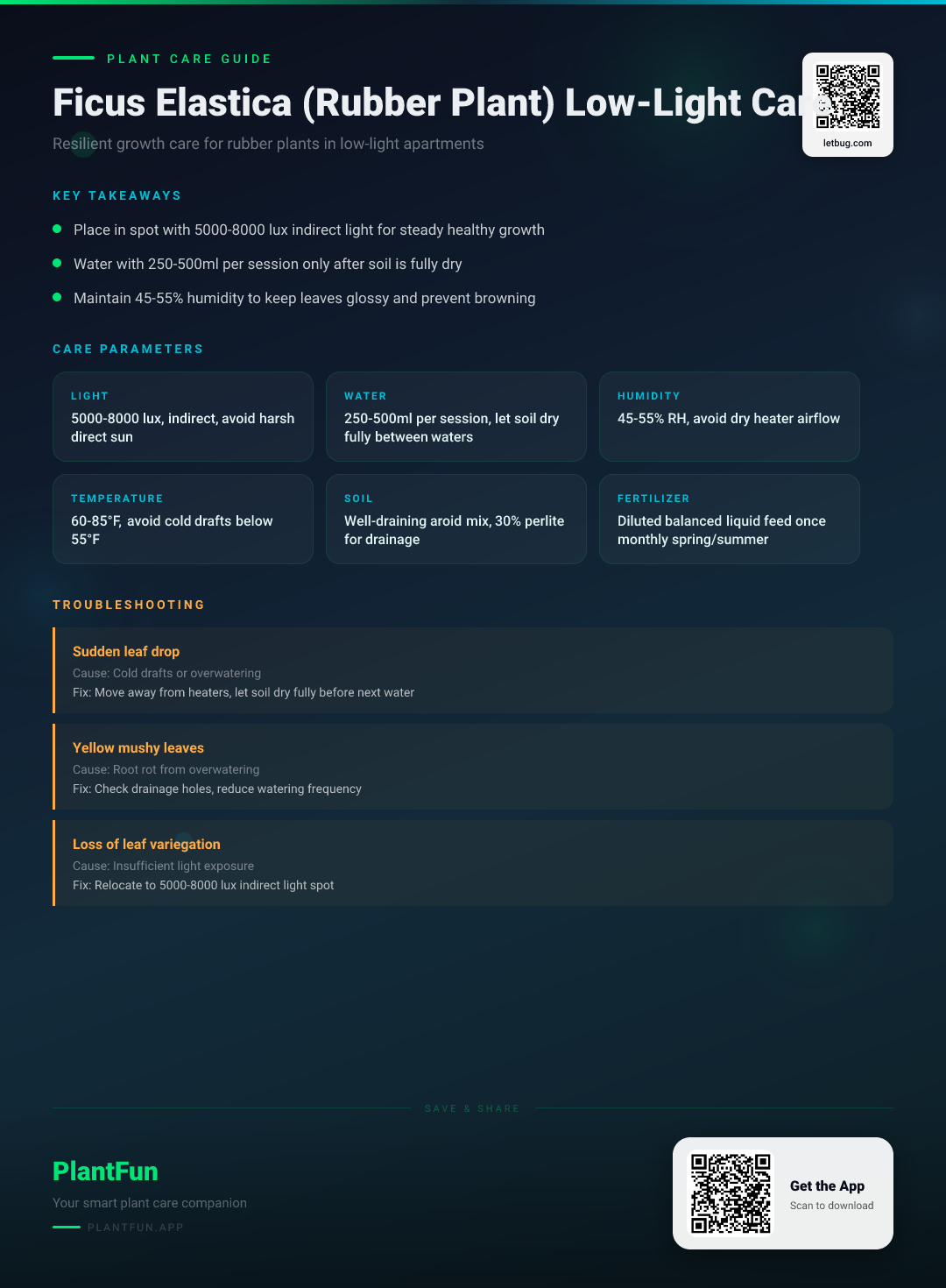 Ficus Elastica in a Low-Light Apartment: The Complete Care Guide for Resilient Growth — Care Guide for indoor houseplants