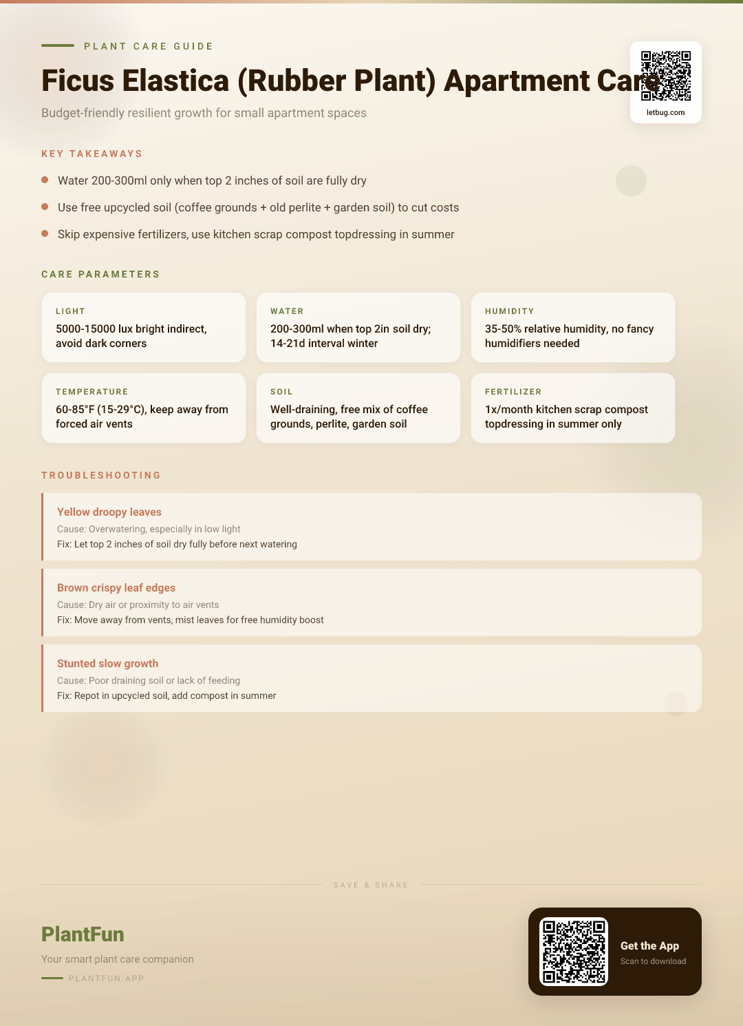 Ficus Elastica (Rubber Plant) Care Guide for Small Apartments: Budget Tips for Resilient Growth — Care Guide for indoor houseplants