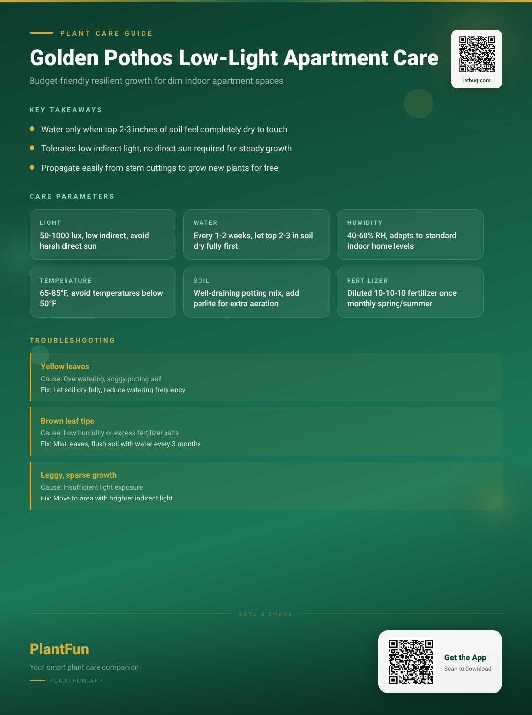 Golden Pothos in Low-Light Apartments: A Budget-Friendly Guide to Resilient Indoor Growth — Care Guide for indoor houseplants