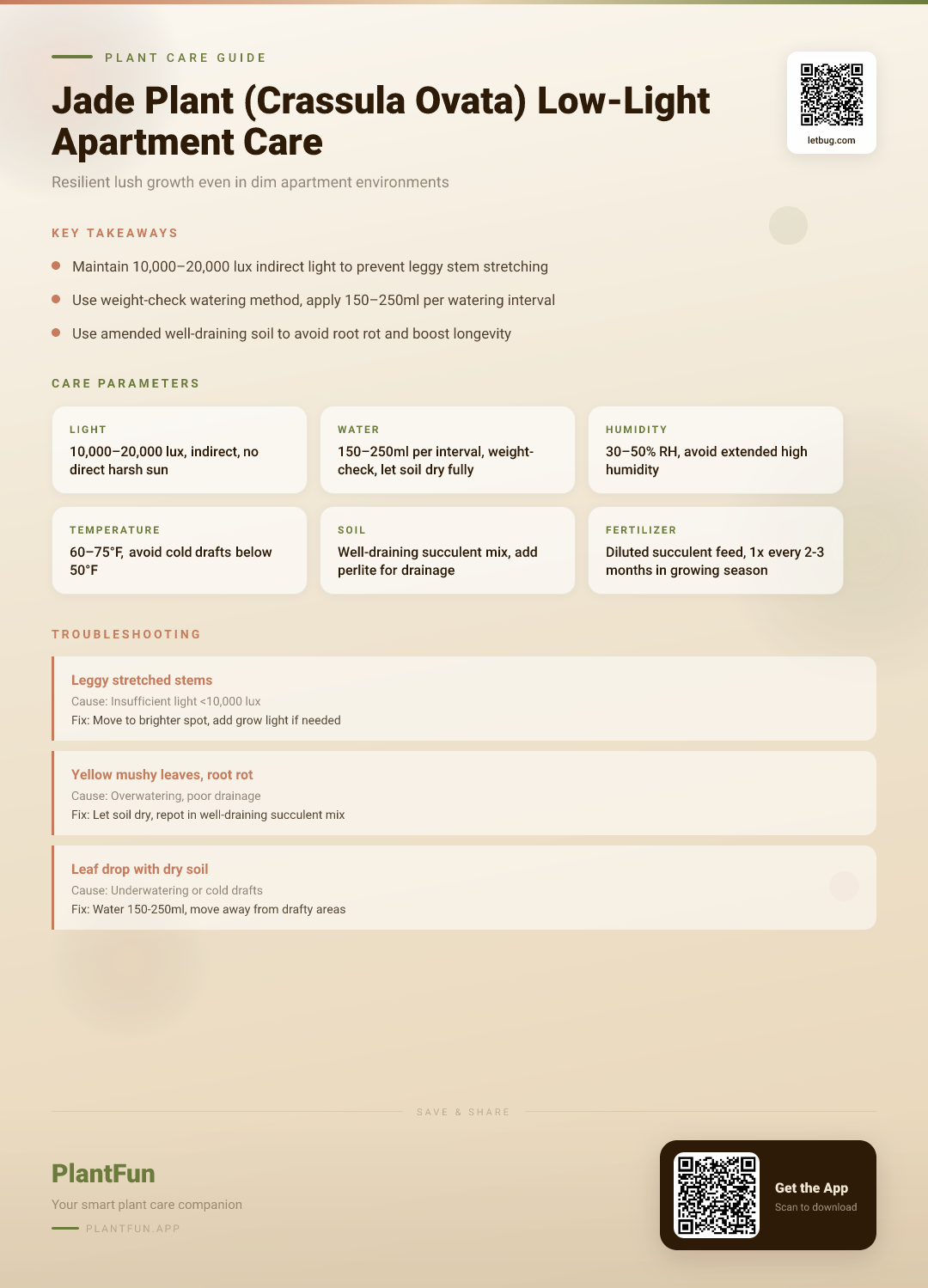 Jade Plant in a Low-Light Apartment: The Complete Care Guide for Resilient Growth — Care Guide for indoor houseplants