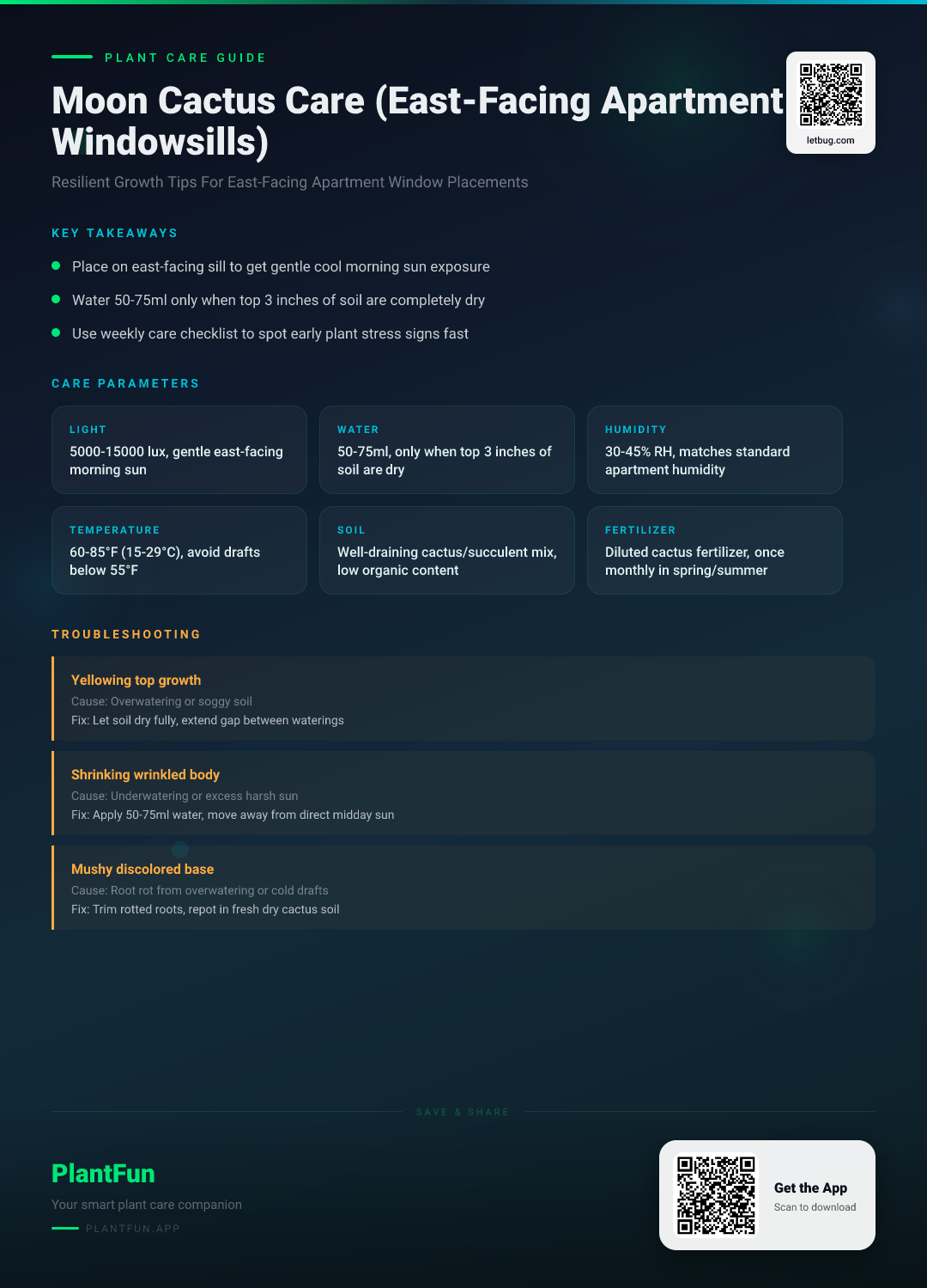 Moon Cactus Care Checklist for East-Facing Apartment Windowsills: Resilient Growth Tips That Actually Work — Care Guide for indoor houseplants