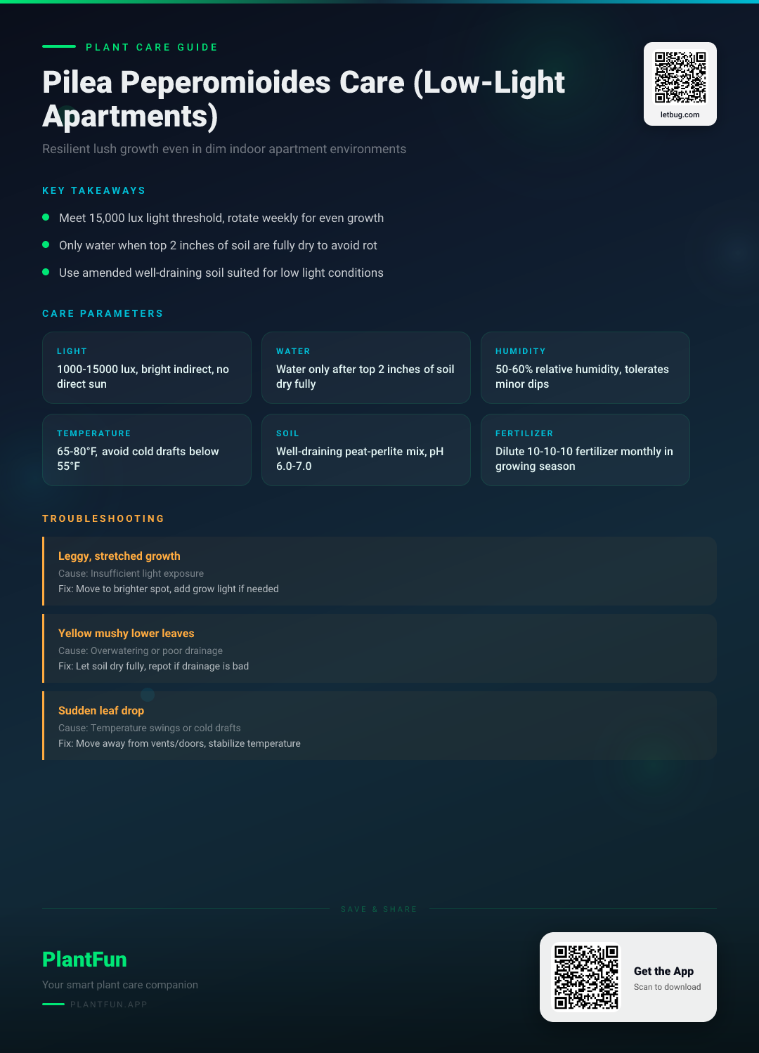 Pilea Peperomioides in a Low-Light Apartment: The Complete Care Guide for Resilient Growth — Care Guide for indoor houseplants