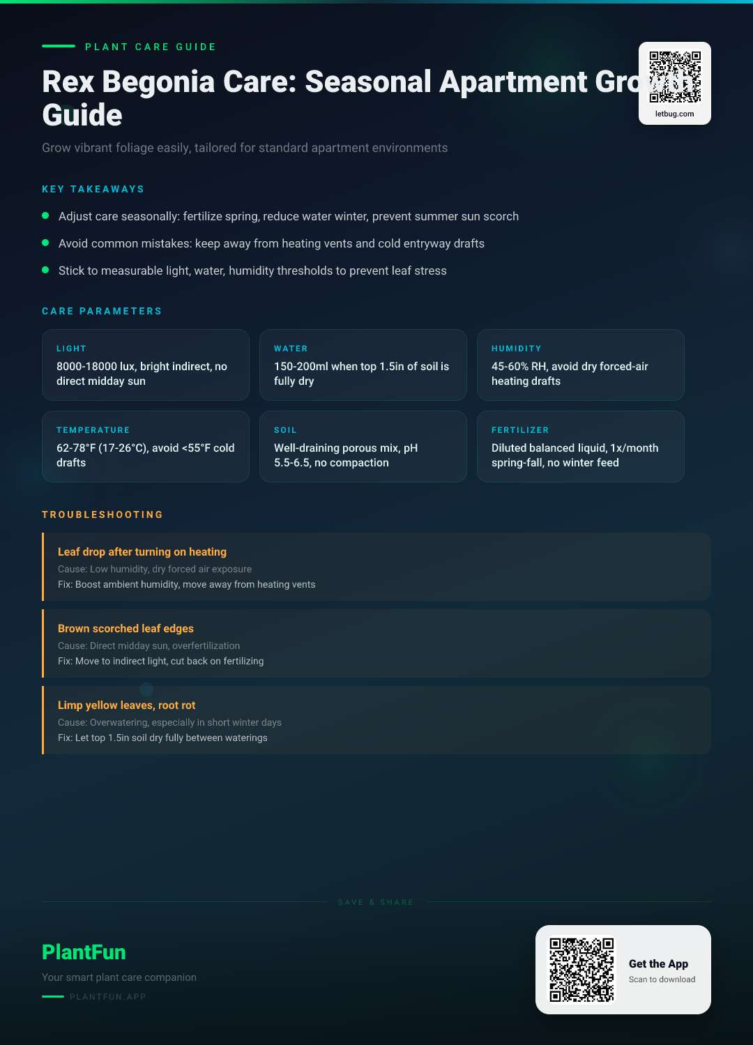 Rex Begonia Care Checklist: Seasonal Routines for Resilient Growth in Typical Apartments — Care Guide for indoor houseplants