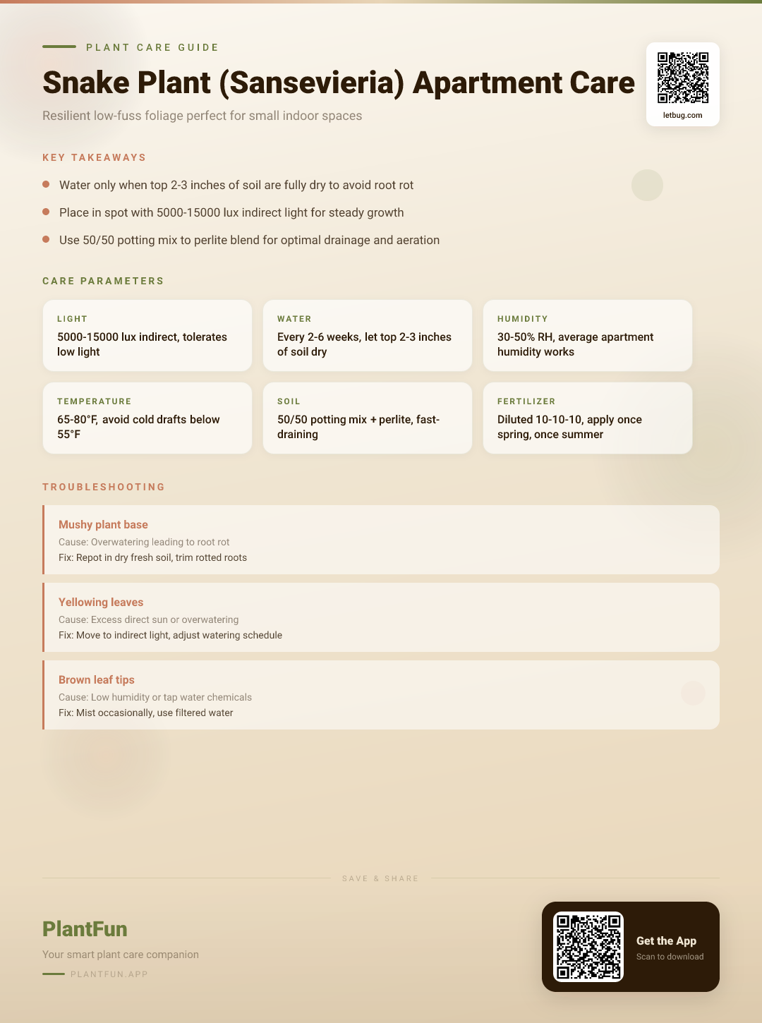 Snake Plant Care for Apartment Living: 7 Mistakes That Kill Your Resilient Sansevieria — Care Guide for indoor houseplants