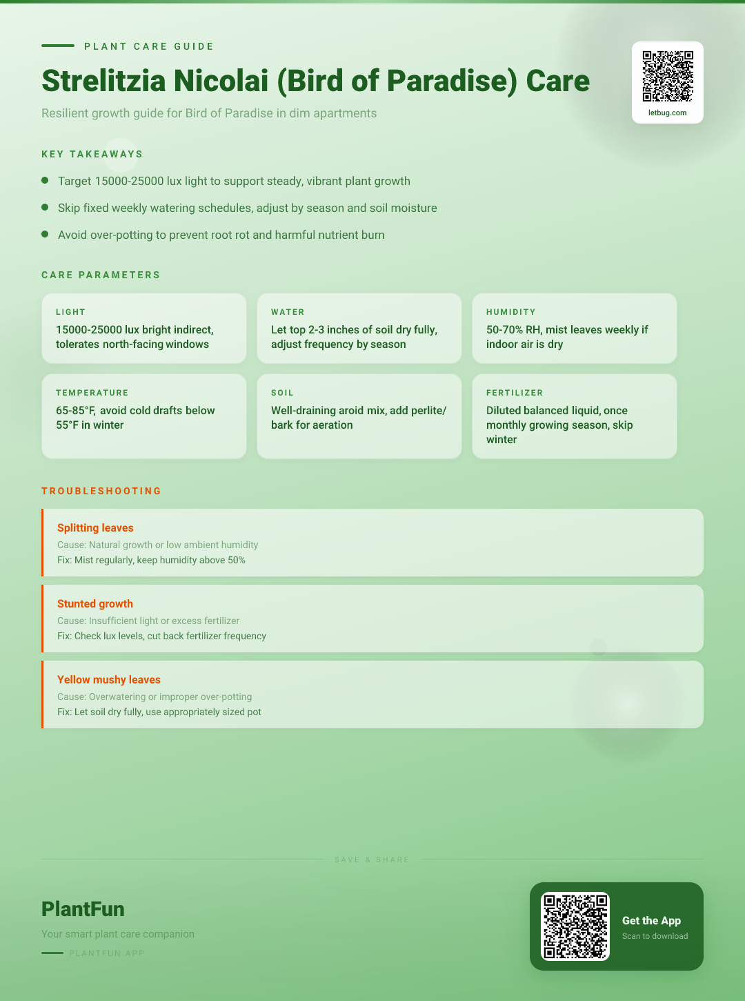 Strelitzia Nicolai in Dim Apartments: The Complete Resilience Guide for Thriving Bird of Paradise — Care Guide for indoor houseplants