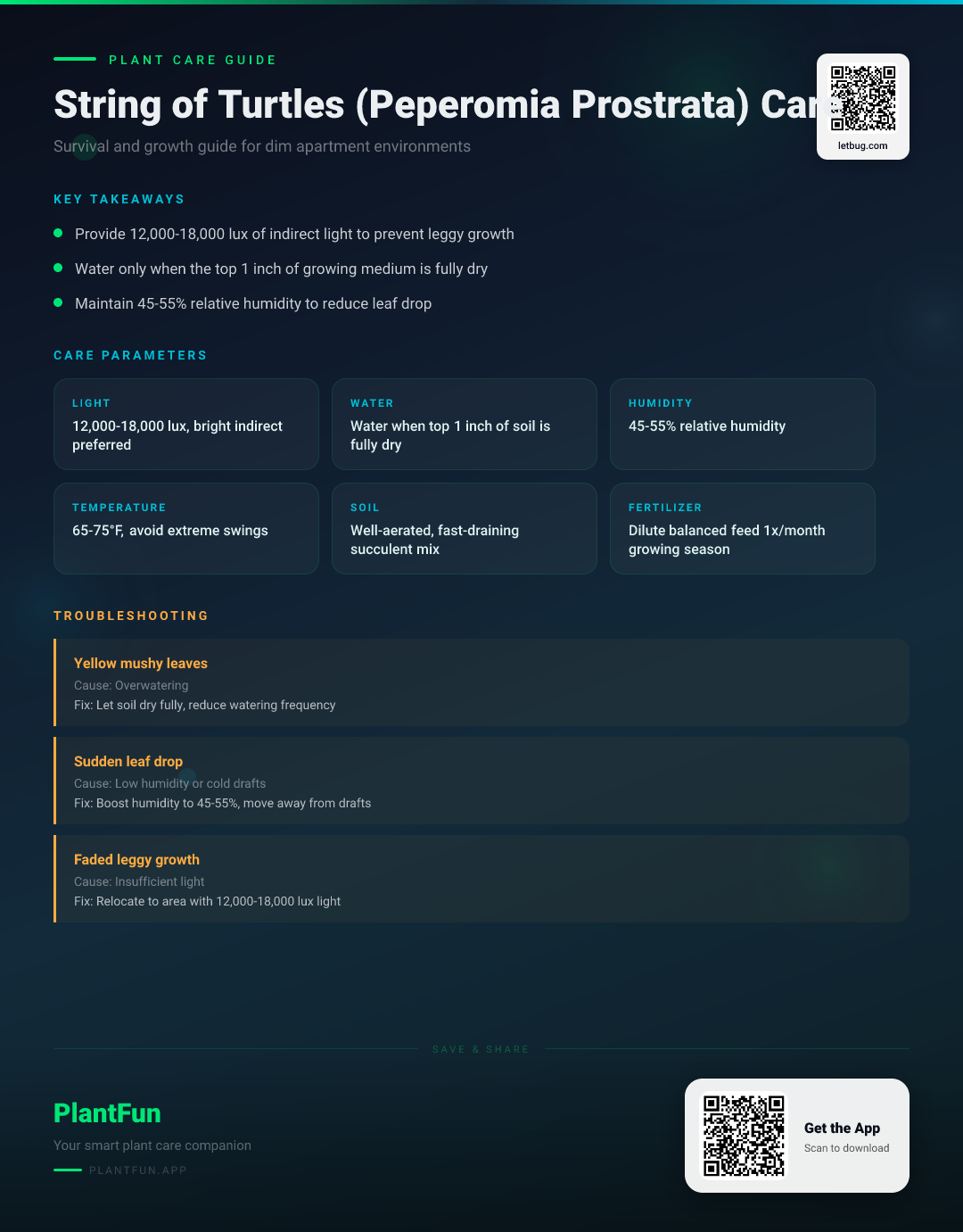 String of Turtles in a Dim Apartment: A 5-Step Survival and Growth Guide — Care Guide for indoor houseplants